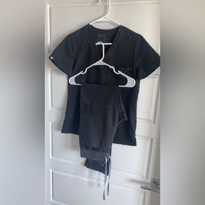 Figs scrub set black size XS